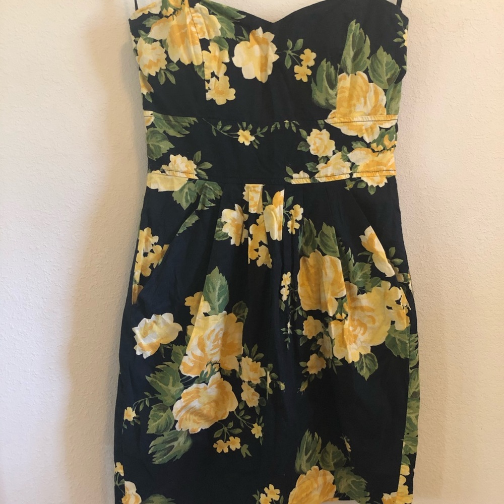 Strapless Dress with Pockets